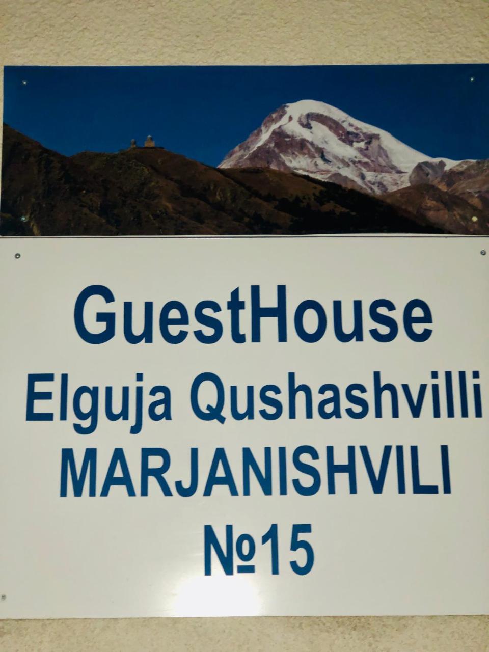 Guest House Elguja Qushashvili Kazbegi Eksteriør billede